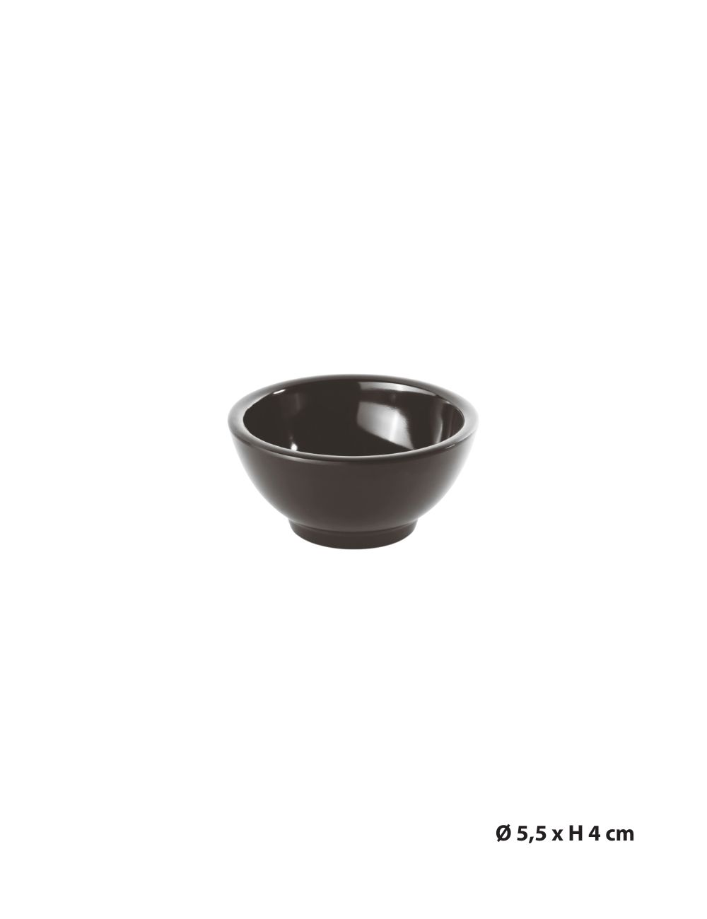 Bol rond en mélamine noire Ø 5,5 x H 4 cm, PADERNO