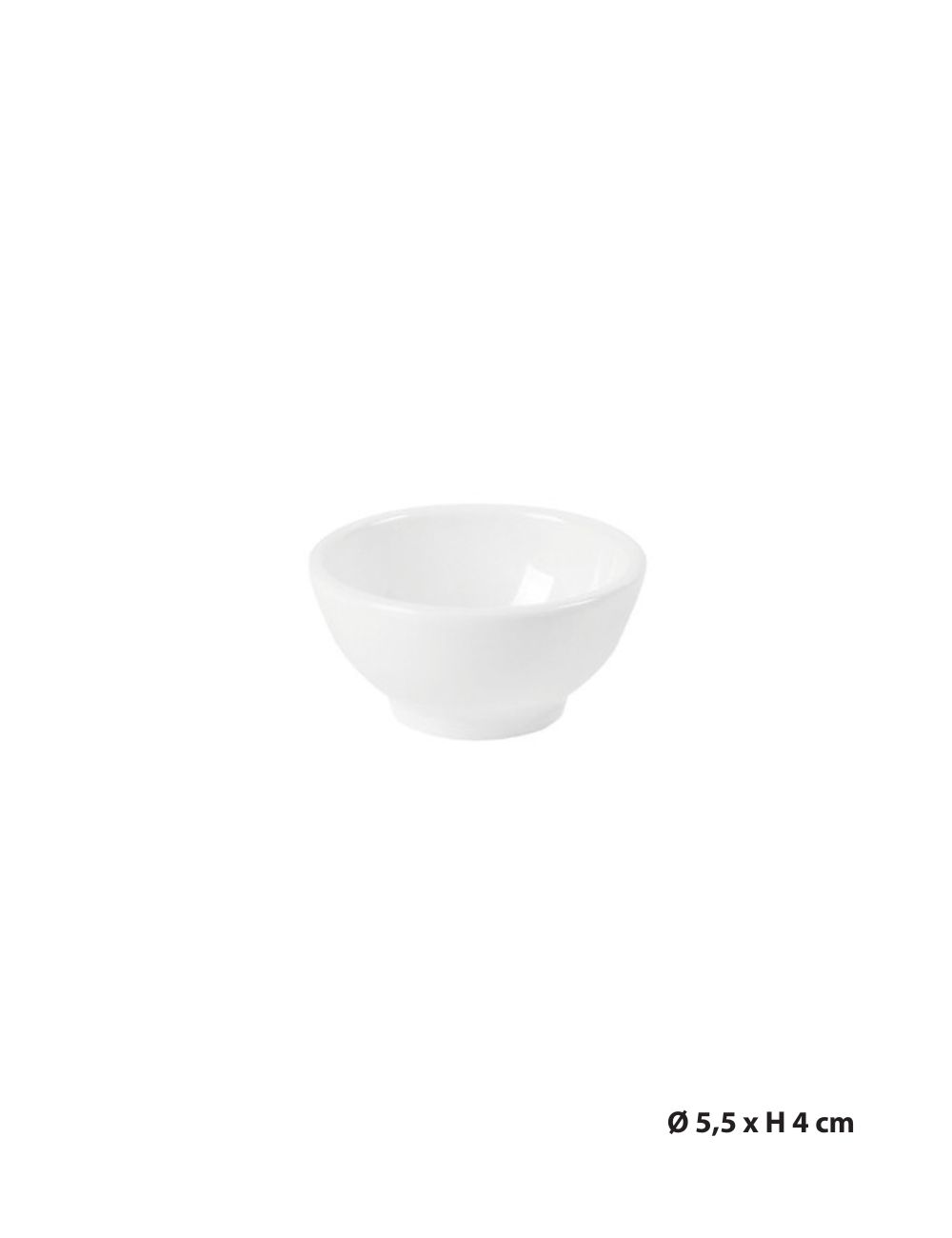 PADERNO white melamine round bowl, Ø 5.5 x H 4 cm