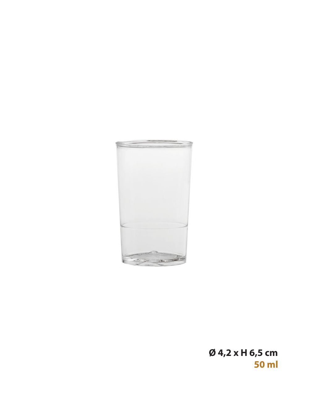 PADERNO round polystyrene tasting verrine, Ø 4.2 x H 6.5 cm, 50 ml
