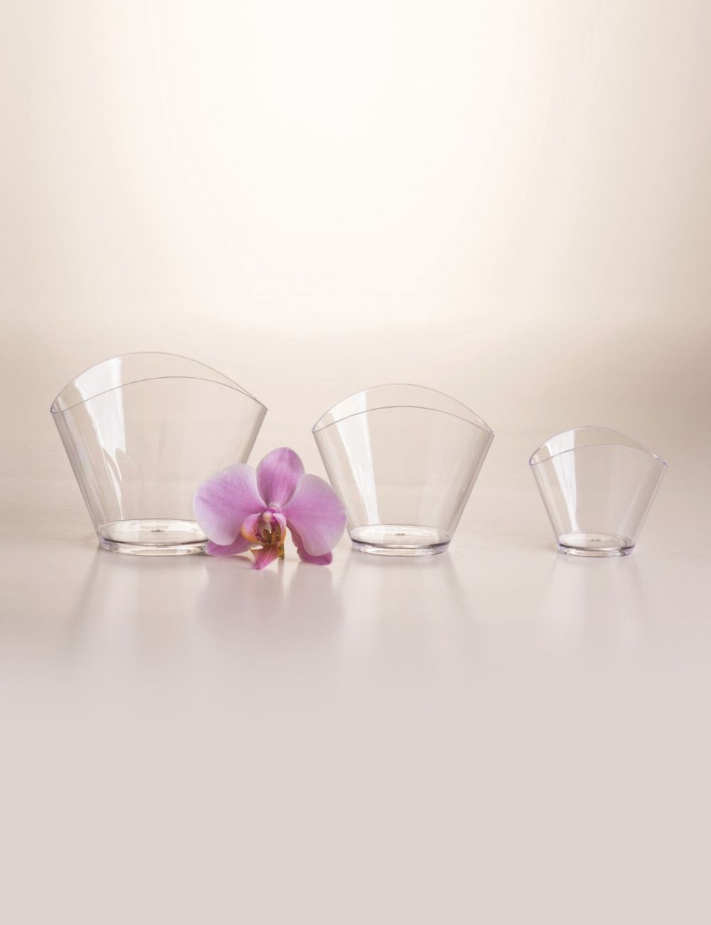 PADERNO Fan polystyrene tasting verrines in three sizes