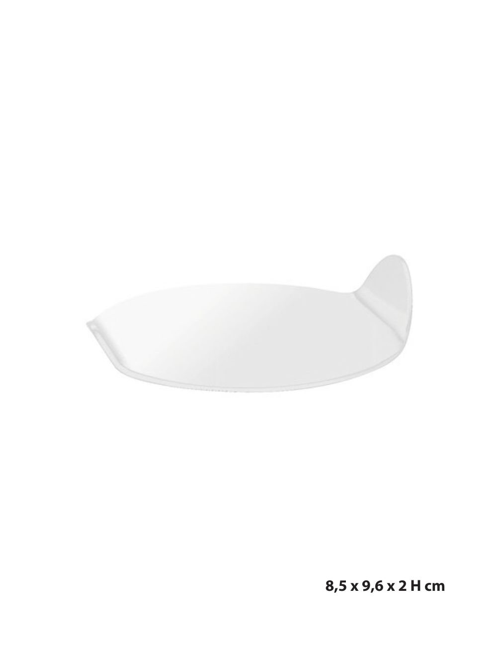 Assiette de dégustation à languette en polystyrène 8,5 x 9,6 x H 2 cm, PADERNO