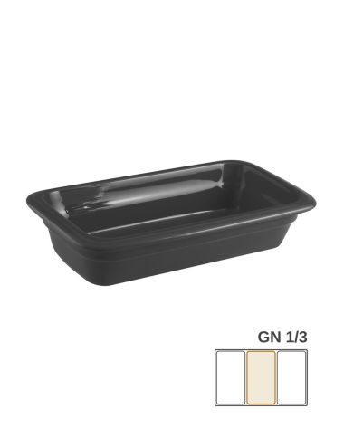 GN 1/3 - Black Porcelain Gastronorm Container - PADERNO