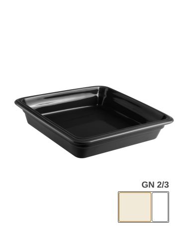 GN 2/3 - Black Porcelain Gastronorm Container - PADERNO