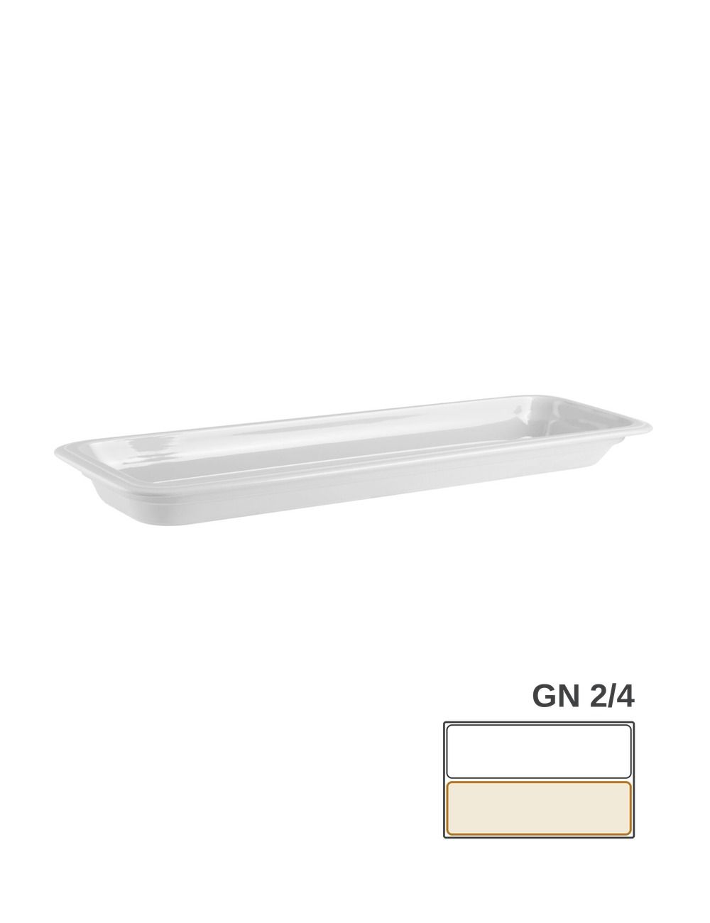 GN 2/4 - White Porcelain Gastronorm Container - PADERNO