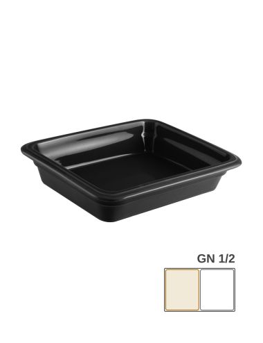 GN 1/2 - Bac gastronorme en porcelaine noire - PADERNO