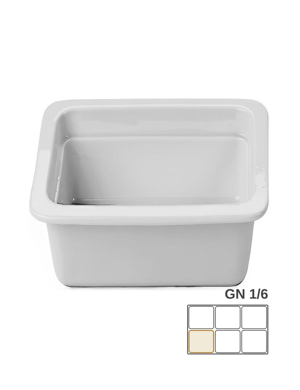 GN 1/6 - White Porcelain Gastronorm Container - PADERNO