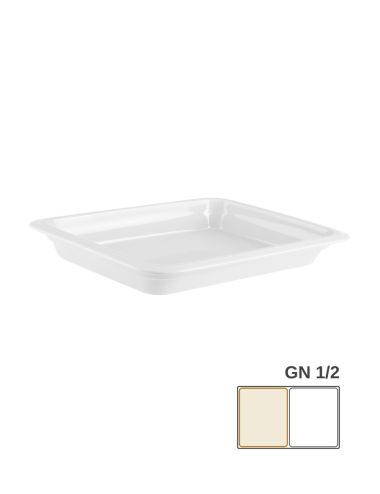 GN 1/2 - White Porcelain Gastronorm Container - PADERNO
