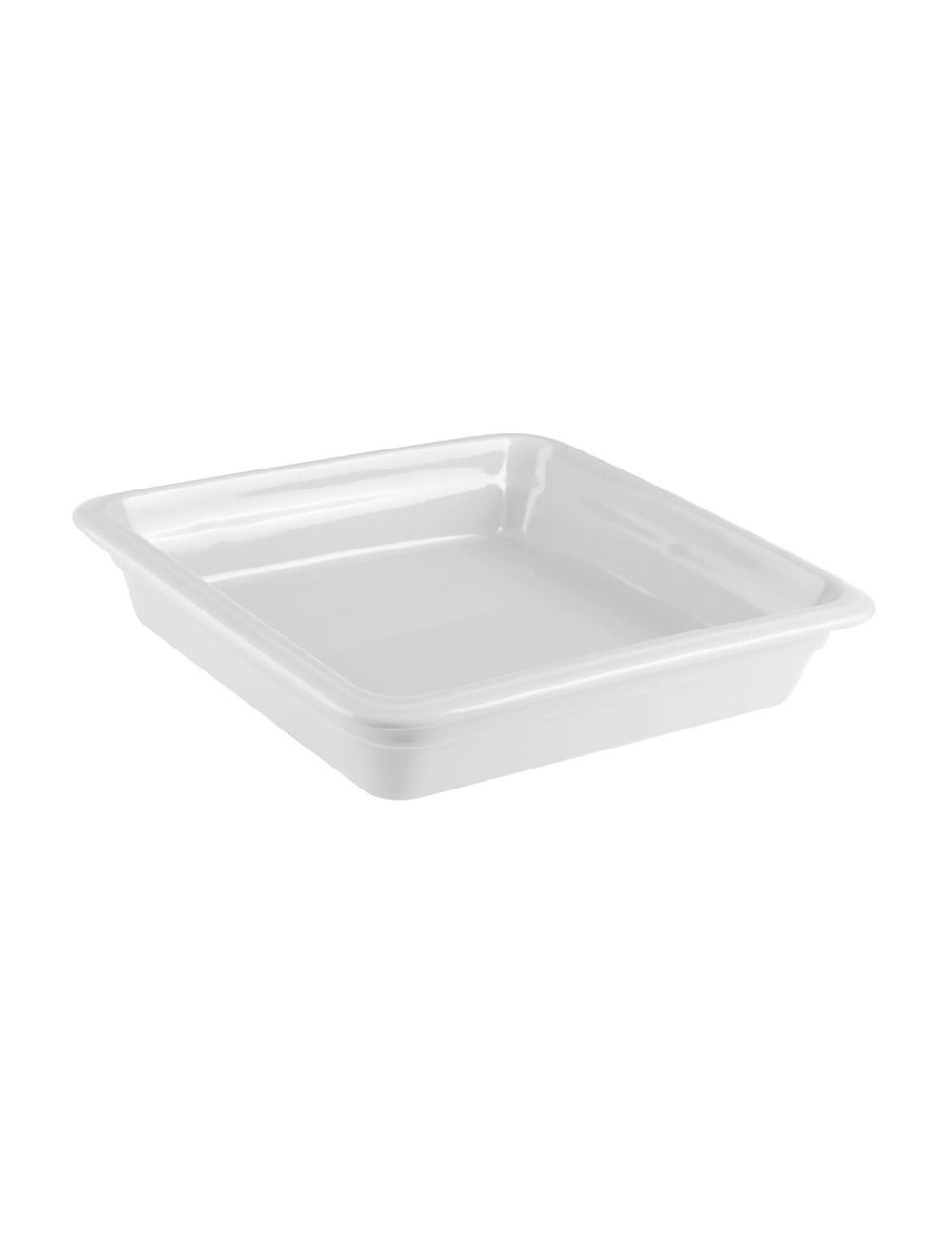 GN 2/3 induction compatible white porcelain container - 6.5 cm deep