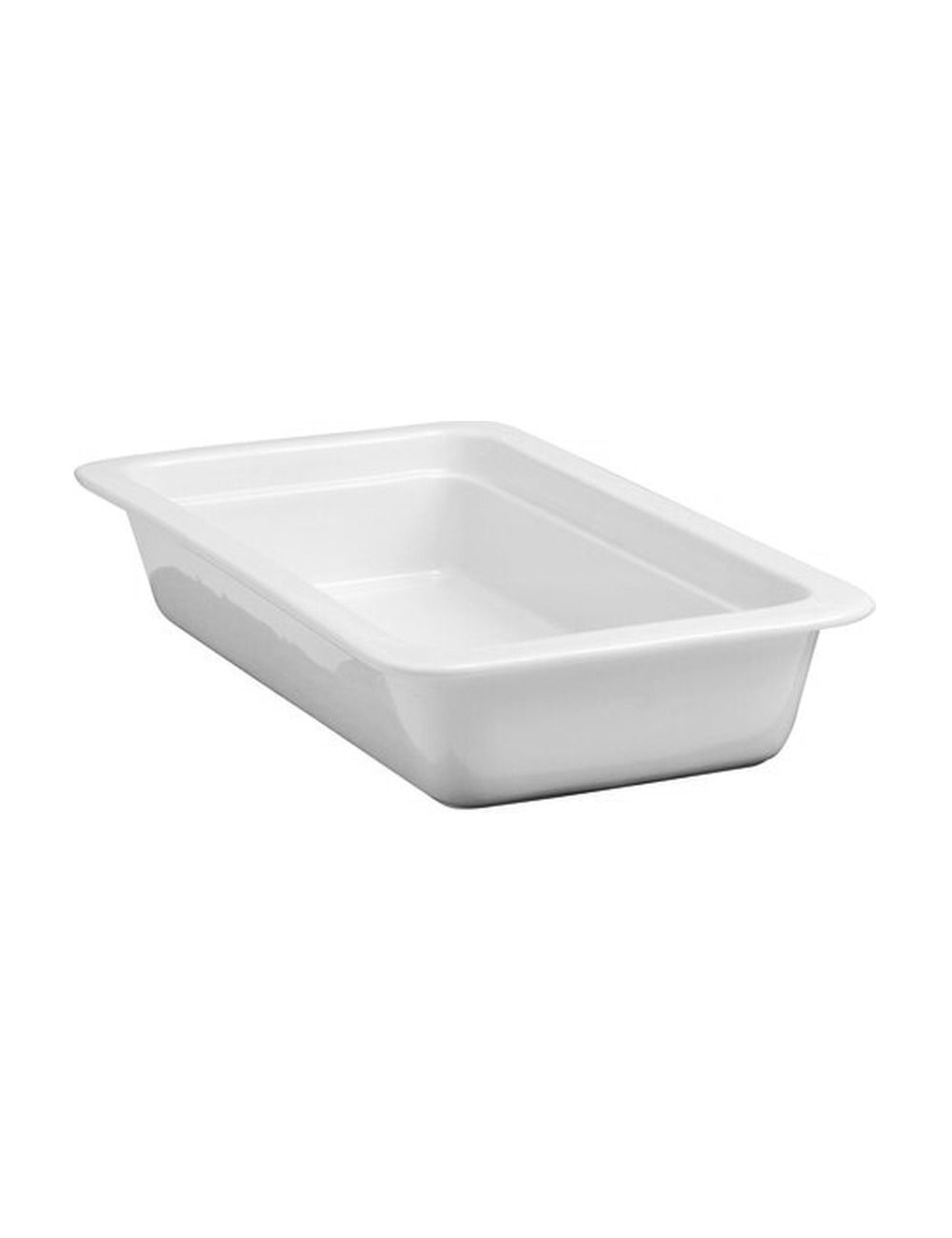 GN 1/4 induction compatible white porcelain container - 6.5 cm deep