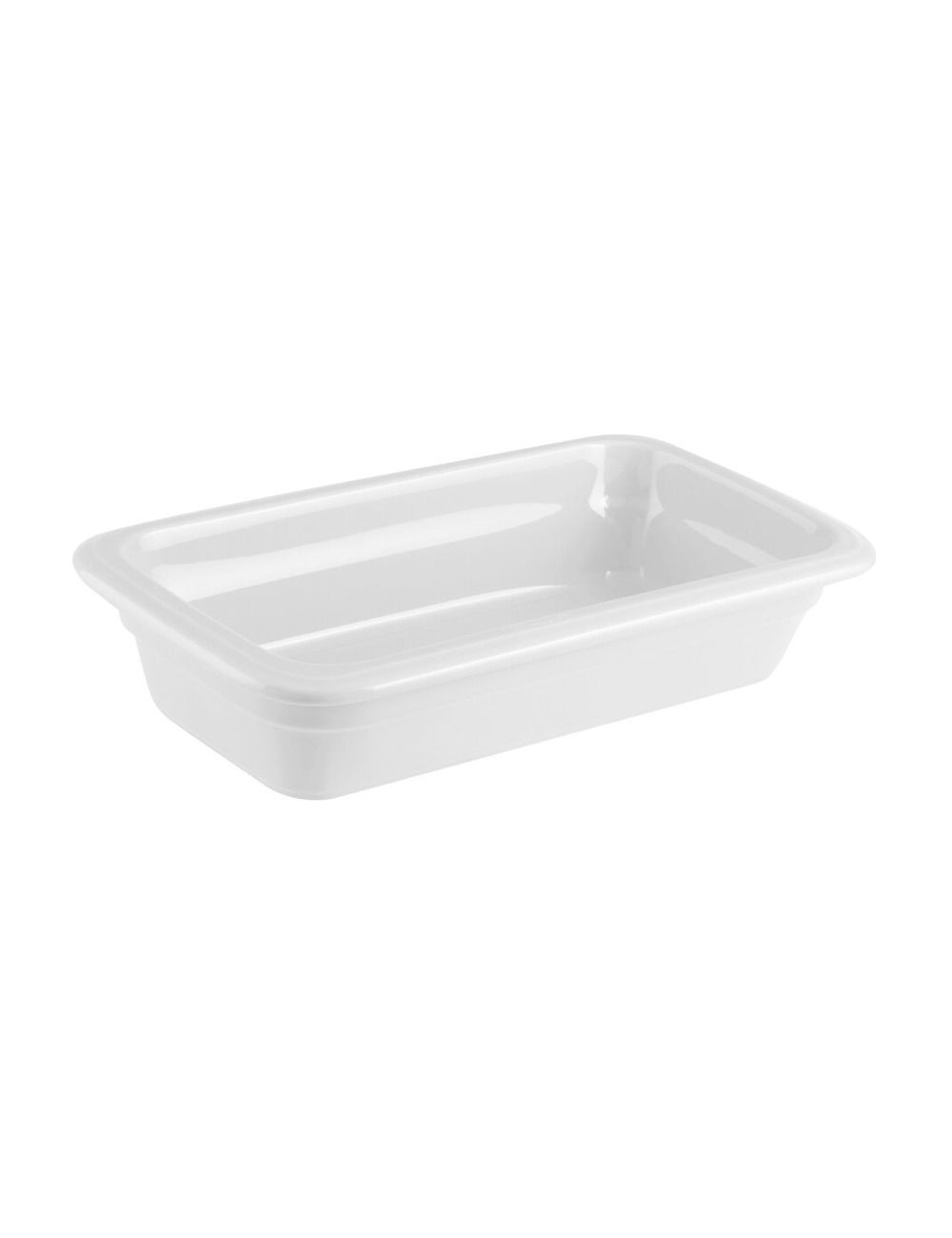 GN 1/3 induction compatible white porcelain container - 6.5 cm deep