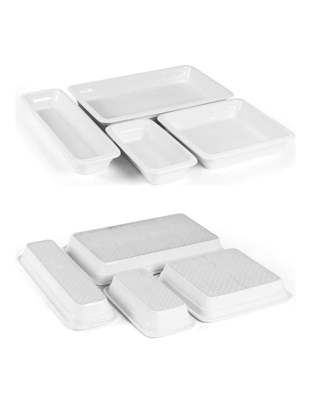 PADERNO induction porcelain gastronorm containers - top and bottom views