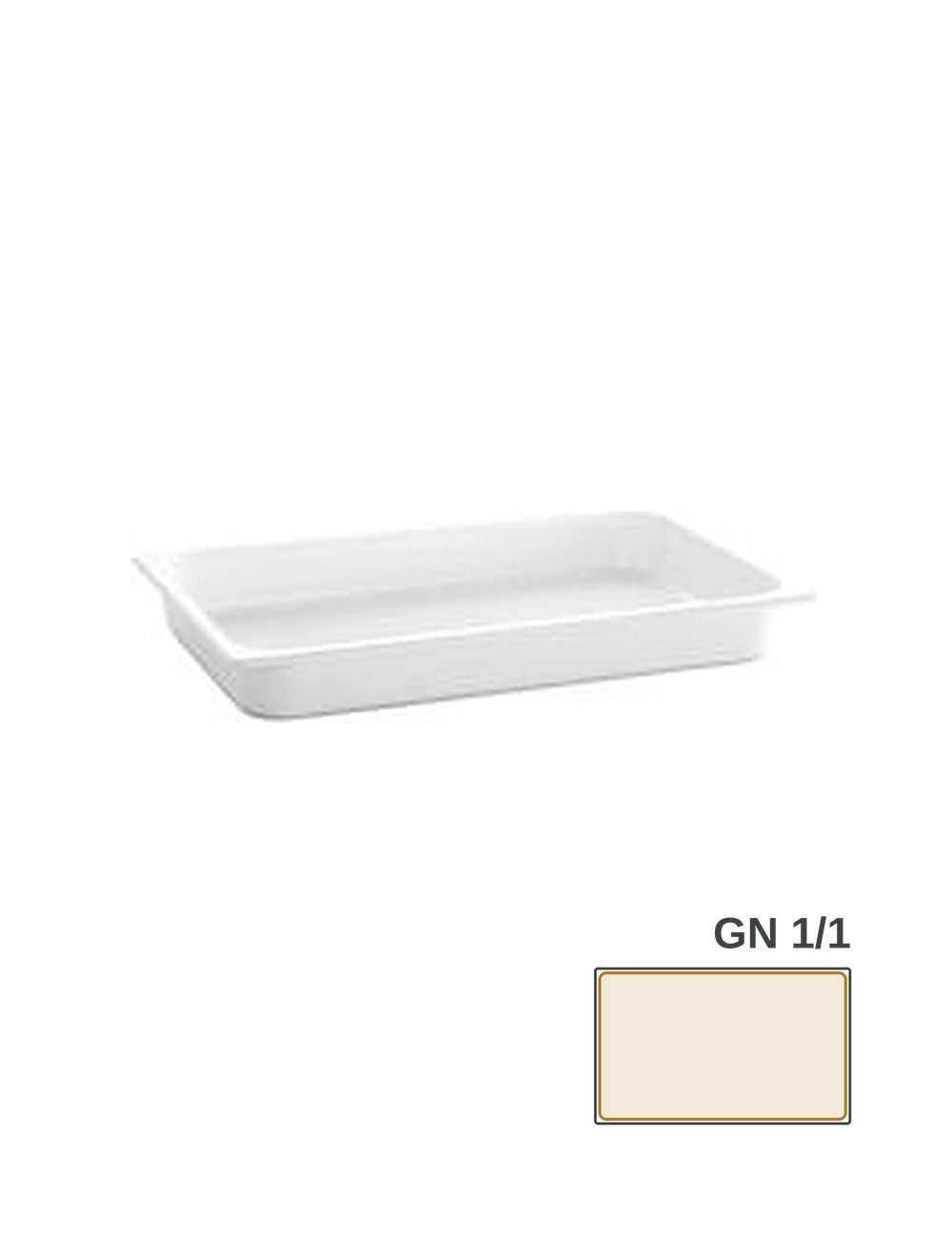 GN 1/1 - Bac gastronorme en mélamine blanche - PADERNO