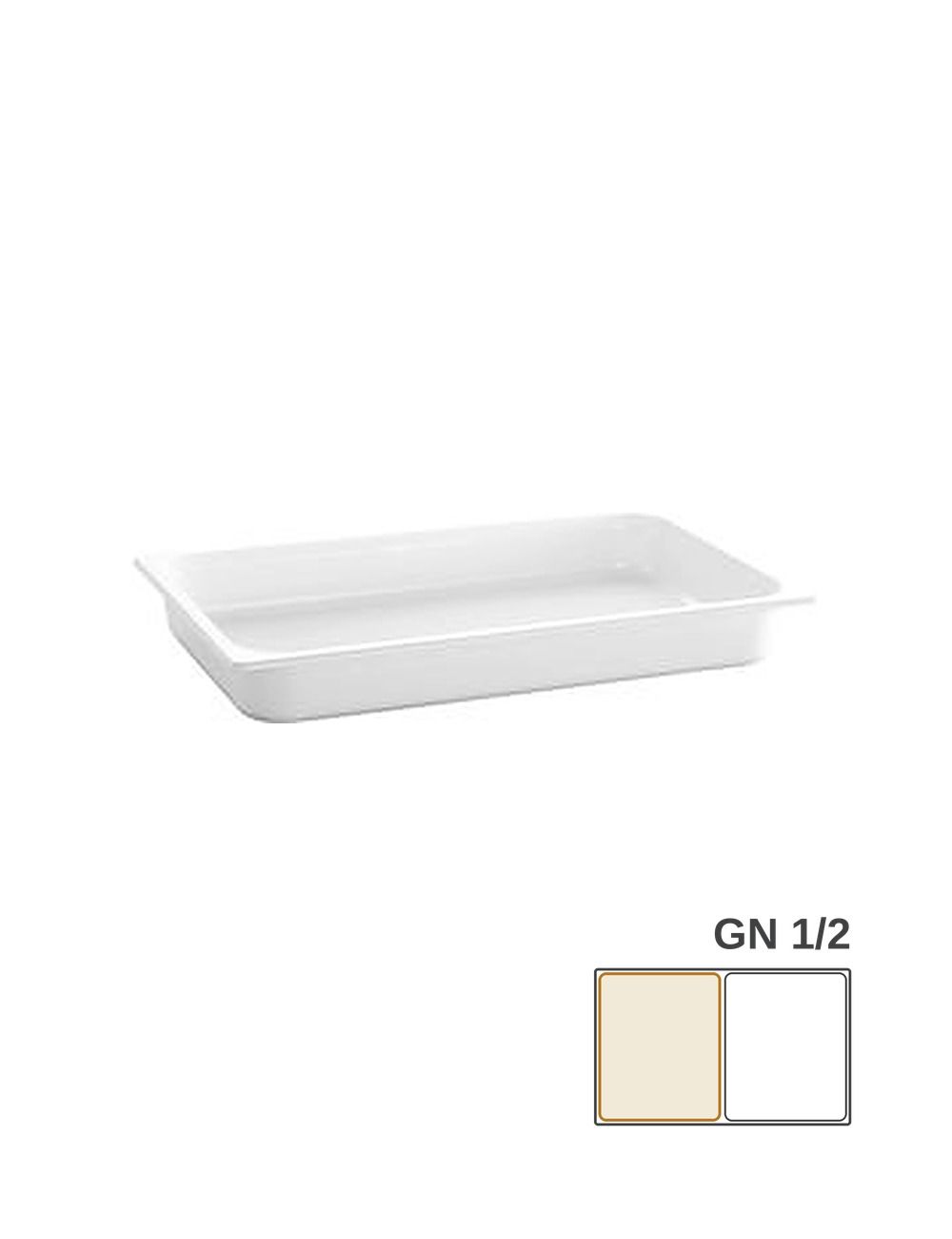 GN 1/2 - White Melamine Gastronorm Container - PADERNO