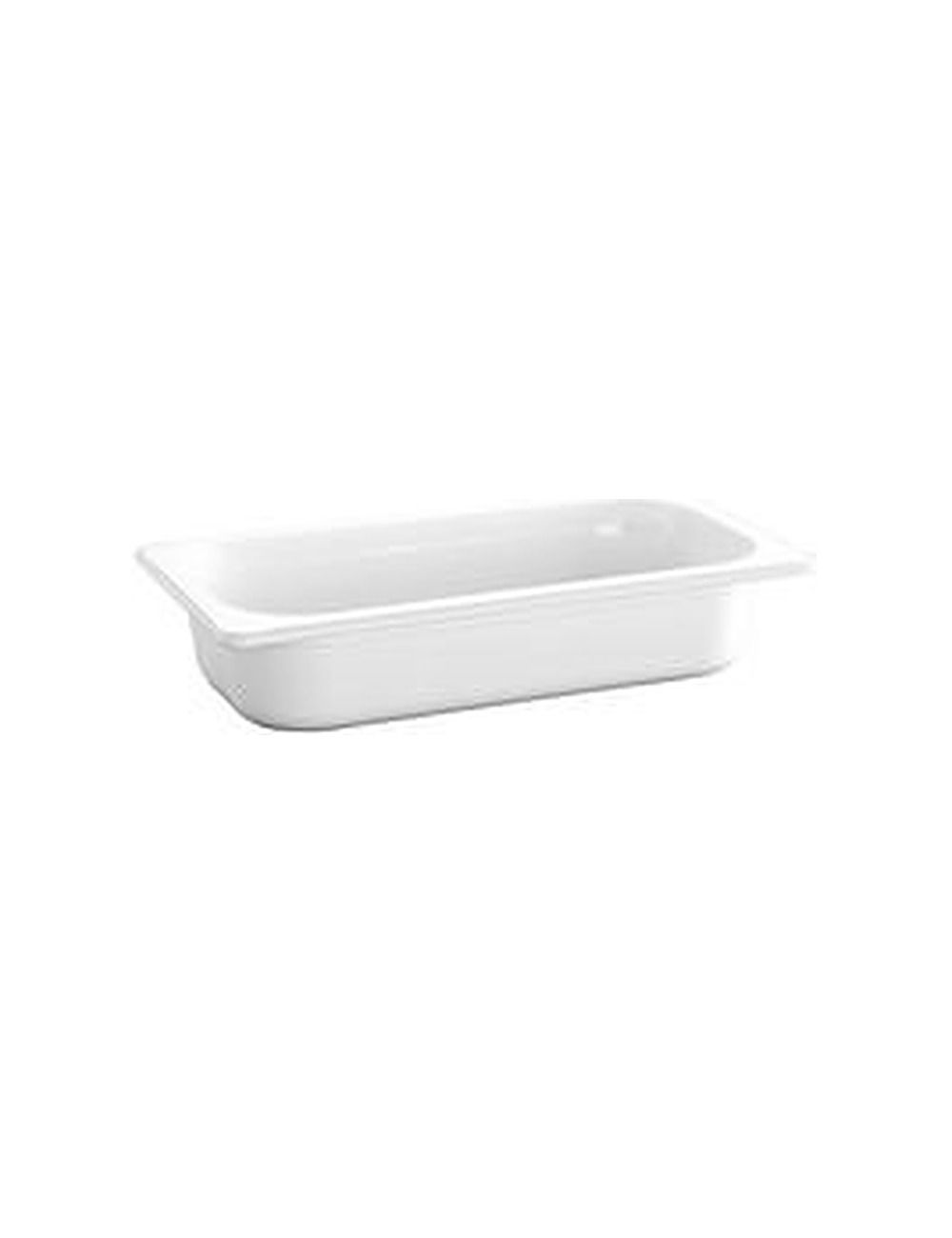 Bac GN 1/4 mélamine blanche - profondeur 6,5 cm