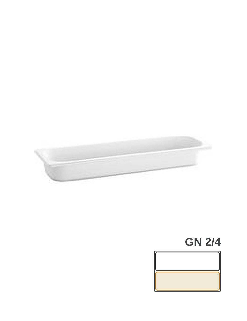 GN 2/4 - White Melamine Gastronorm Container - PADERNO
