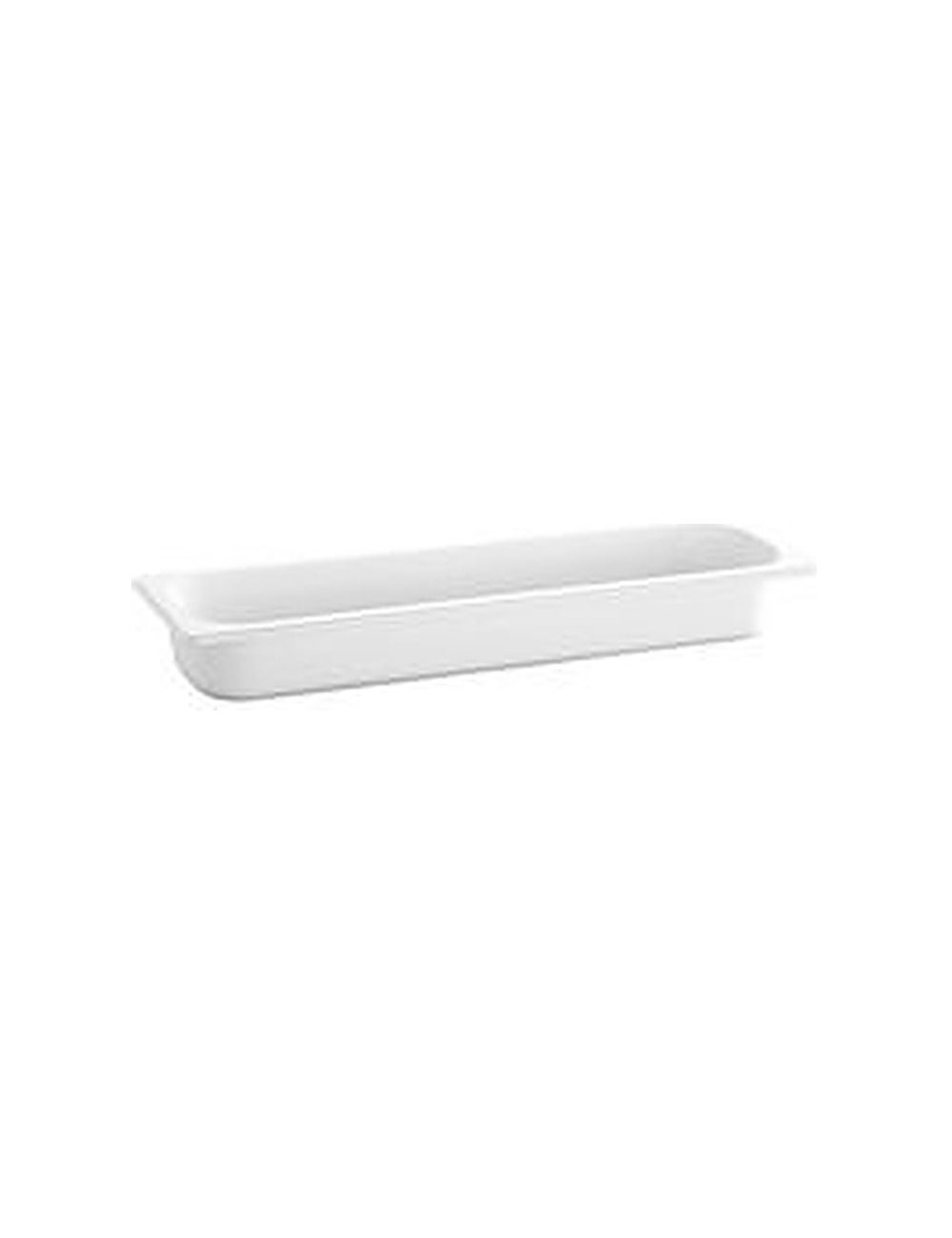 GN 2/4 white melamine container - 6.5 cm deep