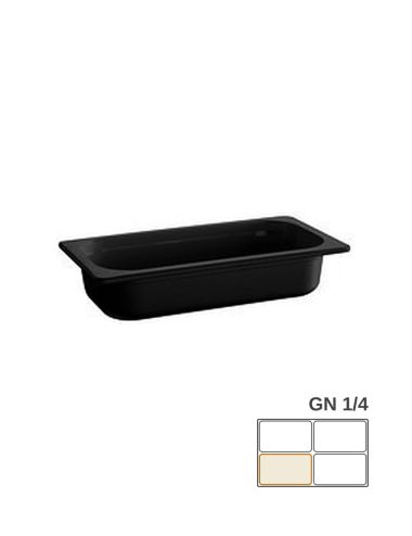 GN 1/4 - Black Melamine Gastronorm Container - PADERNO