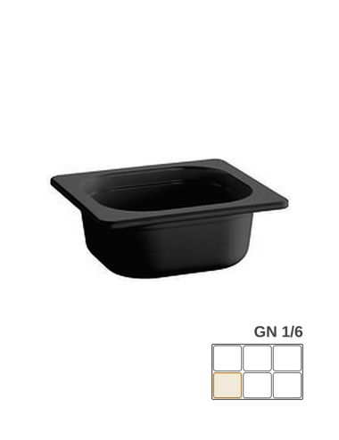 GN 1/6 - Black Melamine Gastronorm Container - PADERNO
