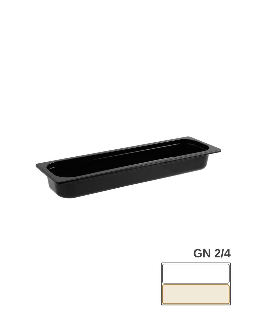 GN 2/4 - Bac gastronorme en mélamine noire - PADERNO