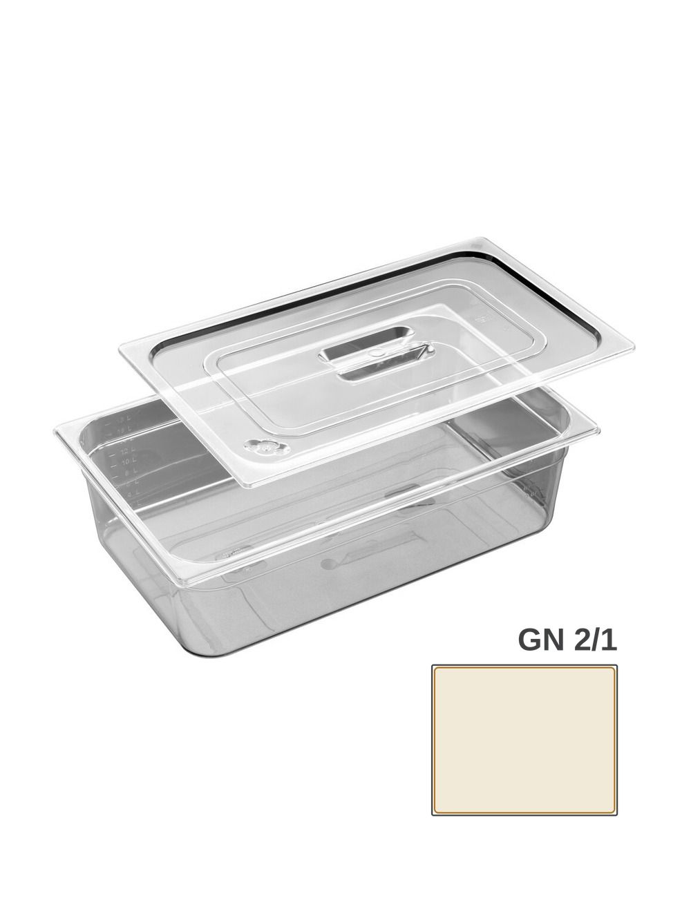 GN 2/1 - Clear Tritan Gastronorm Container - PADERNO