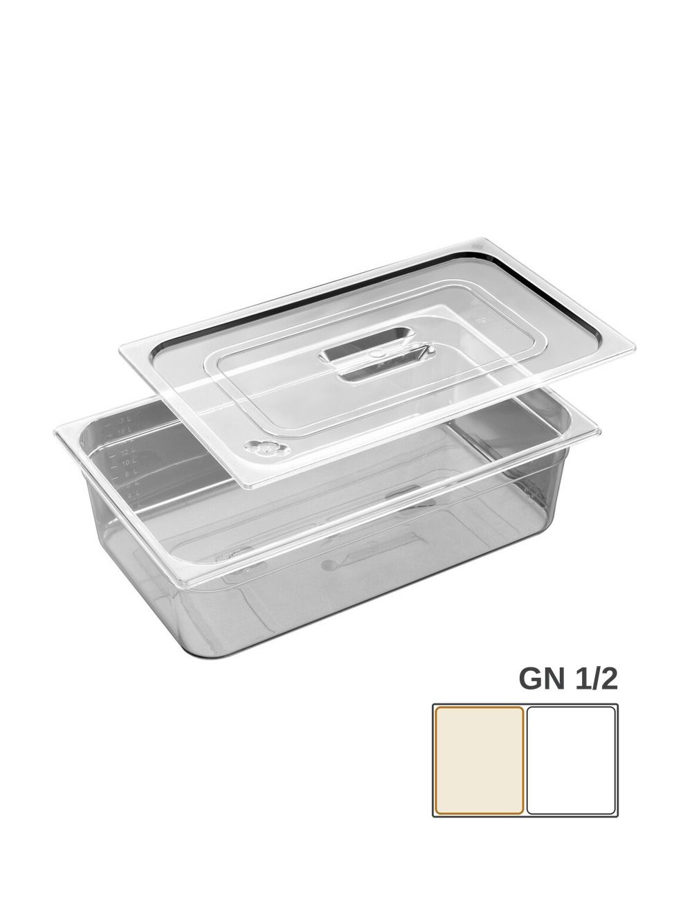 GN 1/2 - Clear Tritan Gastronorm Container - PADERNO