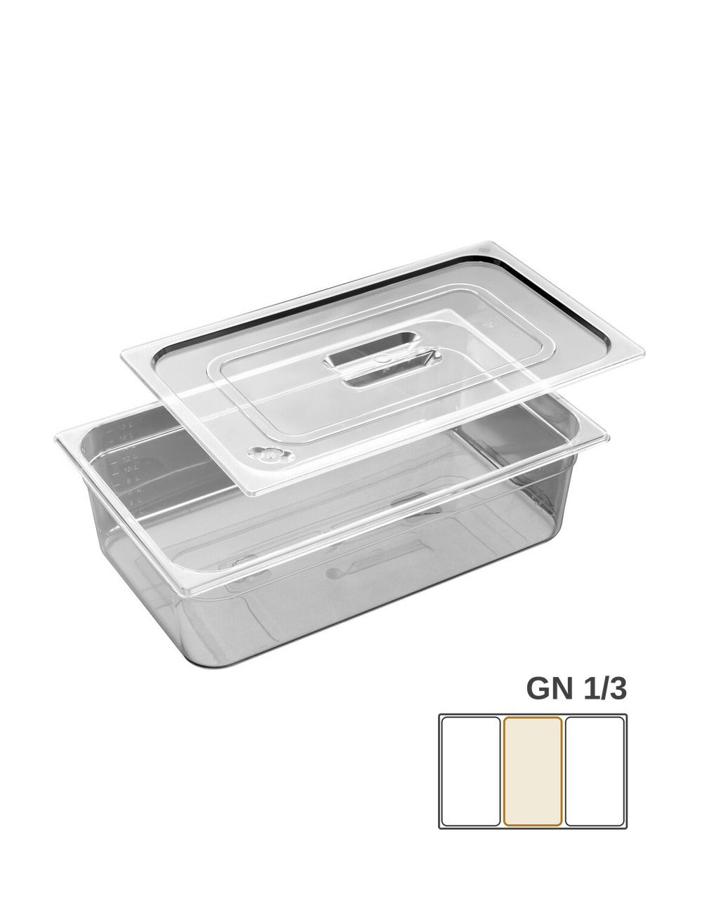 GN 1/3 - Clear Tritan Gastronorm Container - PADERNO