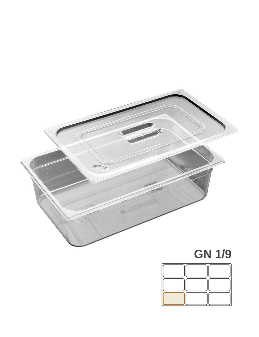 GN 1/9 - Clear Tritan Gastronorm Container - PADERNO